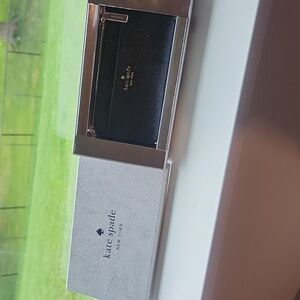 Kate spade black sparkling slim wallet